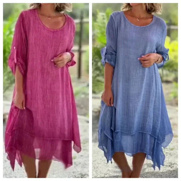 TUGBA - LOCKERES KLEID MIT RUNDHALSAUSSCHNITT