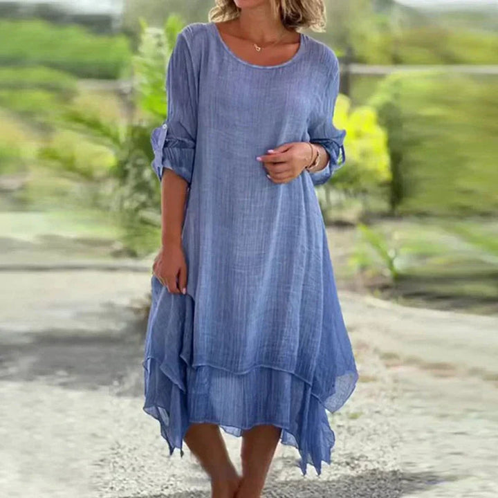 TUGBA - LOCKERES KLEID MIT RUNDHALSAUSSCHNITT