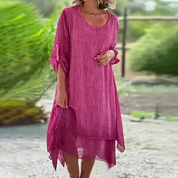 TUGBA - LOCKERES KLEID MIT RUNDHALSAUSSCHNITT