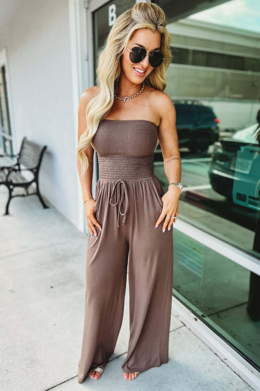 IRMGARD - SCHULTERFREIER JUMPSUIT