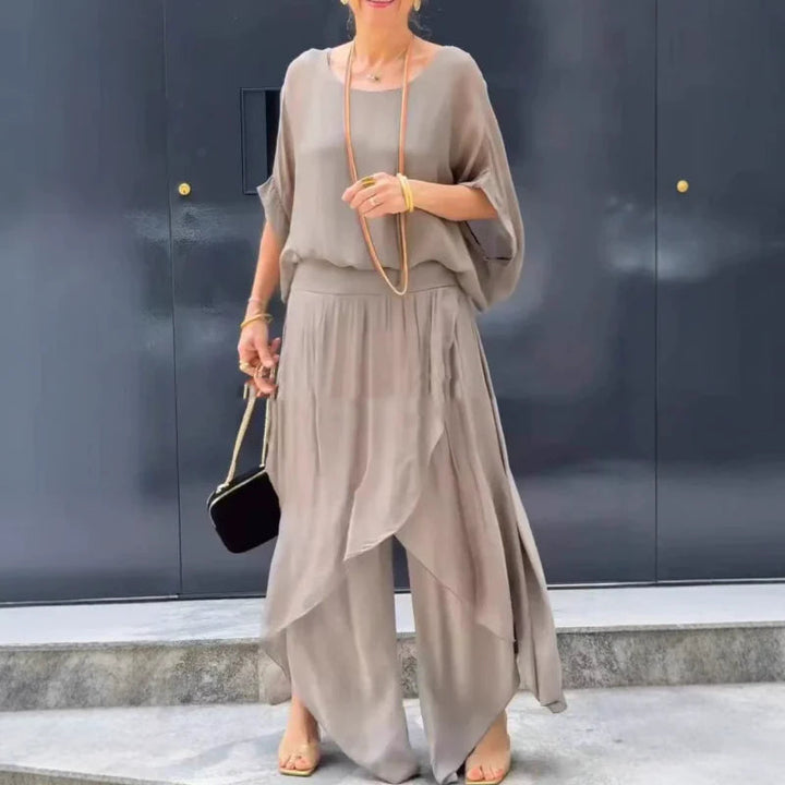 NADIRA - ASYMMETRISCHES BLUSE- UND HOSENSET