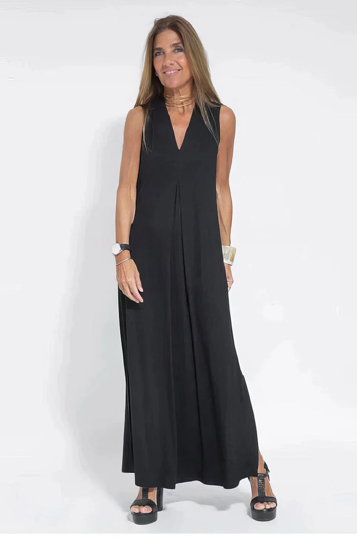 FLORENTINE - ELEGANTES LANGES KLEID MIT STRICKJACKE