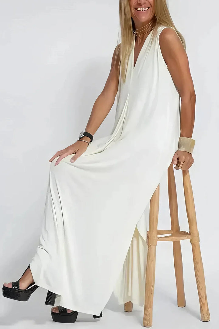 FLORENTINE - ELEGANTES LANGES KLEID MIT STRICKJACKE