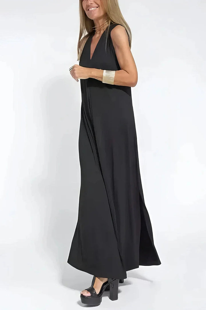 FLORENTINE - ELEGANTES LANGES KLEID MIT STRICKJACKE